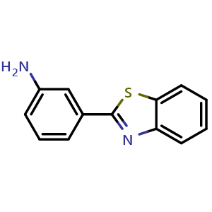 Chemical structure of 3-Benzothiazol-2-yl-phenylamine , CAS 41230-21-1, AChemBlock X196276