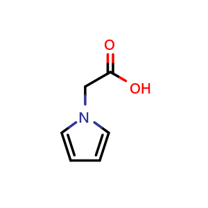 Chemical structure of 2-(1-Pyrrolyl)acetic acid , CAS 19167-98-7, AChemBlock X196291