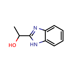 Chemical structure of 1-(1H-Benzoimidazol-2-yl)-ethanol , CAS 19018-24-7, AChemBlock X196292