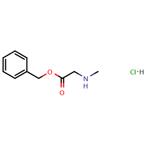 Chemical structure of Benzyl 2-(methylamino)acetate hydrochloride , CAS 40298-32-6, AChemBlock X196340