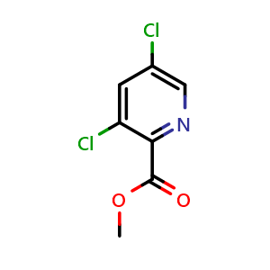 Chemical structure of Methyl 3,5-dichloropicolinate , CAS 5439-08-7, AChemBlock X196362