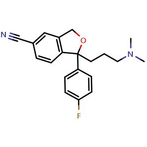 Chemical structure of Citalopram , CAS 59729-33-8, AChemBlock X196371