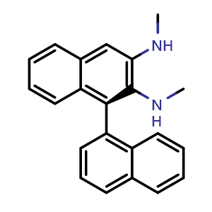 Chemical structure of (R)-N,N'-Dimethyl-1,1'-binaphthyldiamine , CAS 93713-30-5, AChemBlock X196432
