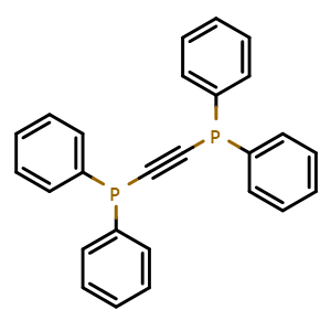 Chemical structure of Bis(diphenylphosphino)acetylene , CAS 5112-95-8, AChemBlock X196434