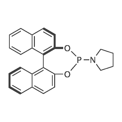 Chemical structure of 1-(11bR)-Dinaphtho[2,1-d:1',2'-f][1,3,2]dioxaphosphepin-4-ylpyrrolidine , CAS 736142-26-0, AChemBlock X196465