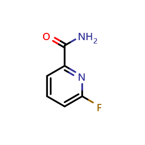 Chemical structure of 6-Fluoropicolinamide , CAS 369-03-9, AChemBlock X196482