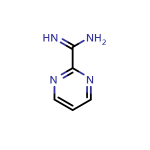 Chemical structure of Pyrimidine-2-carboximidamide , CAS 45695-56-5, AChemBlock X196483
