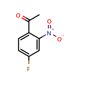 Chemical structure of 1-(4-Fluoro-2-nitrophenyl)ethan-1-one , CAS 1214346-44-7, AChemBlock X196495