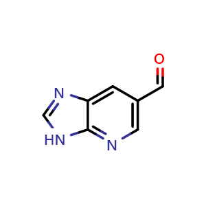 Chemical structure of 3H-Imidazo[4,5-b]pyridine-6-carbaldehyde , CAS 1022158-38-8, AChemBlock X196498