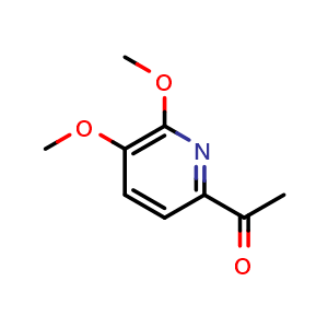 Chemical structure of 1-(5,6-Dimethoxypyridin-2-yl)ethanone , CAS 1203499-03-9, AChemBlock X196506