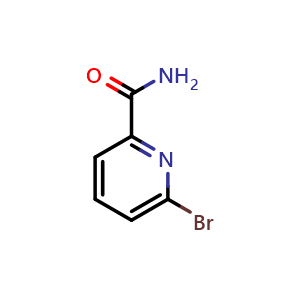 Chemical structure of 6-Bromopicolinamide , CAS 25194-52-9, AChemBlock X196507