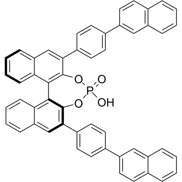 Chemical structure of (11bS)-4-Hydroxy-2,6-bis[4-(2-naphthalenyl)phenyl]-4-oxide-dinaphtho[2,1-d:1',2'-f][1,3,2]dioxaphosphepin , CAS 871130-15-3, AChemBlock X196539