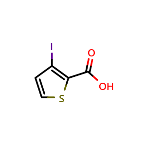 Chemical structure of 3-Iodothiophene-2-carboxylic acid , CAS 60166-84-9, AChemBlock X196585