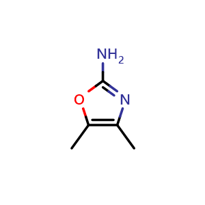 Chemical structure of 4,5-Dimethyloxazol-2-amine , CAS 45529-92-8, AChemBlock X196594