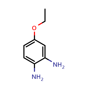 Chemical structure of 4-Ethoxybenzene-1,2-diamine , CAS 1197-37-1, AChemBlock X196619