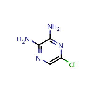 Chemical structure of 5-Chloro-2,3-pyrazinediamine , CAS 1259479-81-6, AChemBlock X196626