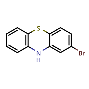 Chemical structure of 2-Bromo-10H-phenothiazine , CAS 66820-95-9, AChemBlock X196654