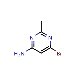 Chemical structure of 6-Bromo-2-methylpyrimidin-4-amine , CAS 1161763-15-0, AChemBlock X196669