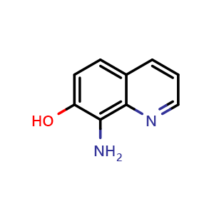 Chemical structure of 8-Aminoquinolin-7-ol , CAS 331442-95-6, AChemBlock X196678