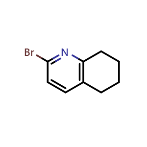 Chemical structure of 2-Bromo-5,6,7,8-tetrahydroquinoline , CAS 71308-91-3, AChemBlock X196679