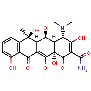 Chemical structure of 4-Epioxytetracycline , CAS 14206-58-7, AChemBlock X196689