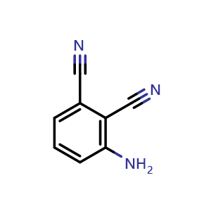 Chemical structure of 3-Aminophthalonitrile , CAS 58632-96-5, AChemBlock X196692