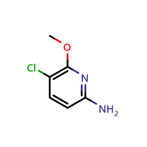 Chemical structure of 5-Chloro-6-methoxypyridin-2-amine , CAS 742070-74-2, AChemBlock X196694