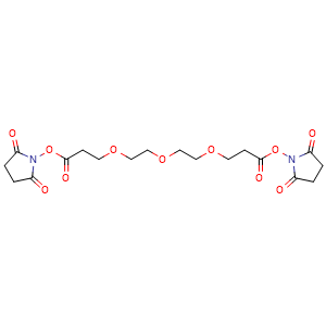 Chemical structure of Bis-PEG3-NHS ester , CAS 1314378-16-9, AChemBlock X196711