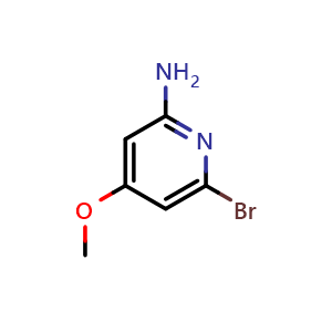 Chemical structure of 6-Bromo-4-methoxypyridin-2-amine , CAS 1158786-59-4, AChemBlock X196742