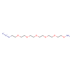 Chemical structure of Aminooxy-PEG5-azide , CAS 1919045-02-5, AChemBlock X196761