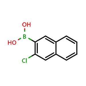 Chemical structure of (3-Chloronaphthalen-2-yl)boronic acid , CAS 1873273-39-2, AChemBlock X196762