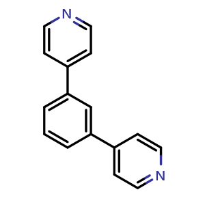 Chemical structure of 1,3-Di(pyridin-4-yl)benzene , CAS 170165-79-4, AChemBlock X196798