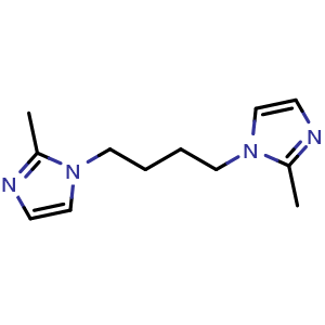 Chemical structure of 1,4-Bis(2-methyl-1H-imidazol-1-yl)butane , CAS 52550-63-7, AChemBlock X196801