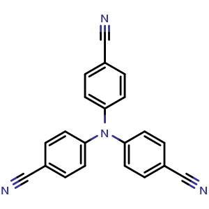 Chemical structure of 4,4',4''-Nitrilotribenzonitrile , CAS 51545-36-9, AChemBlock X196816