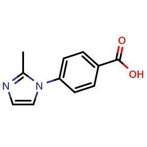 Chemical structure of 4-(2-Methyl-1H-imidazol-1-yl)benzoic acid , CAS 101184-11-6, AChemBlock X196835