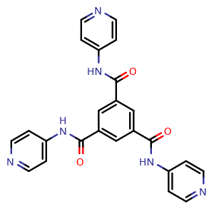 Chemical structure of N1,N3,N5-Tri(pyridin-4-yl)benzene-1,3,5-tricarboxamide , CAS 725274-03-3, AChemBlock X196843