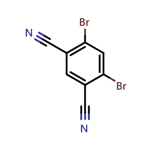 Chemical structure of 4,6-Dibromoisophthalonitrile , CAS 244261-21-0, AChemBlock X196846
