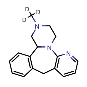 Chemical structure of Mirtazapine-d3 , CAS 1216678-68-0, AChemBlock X196888