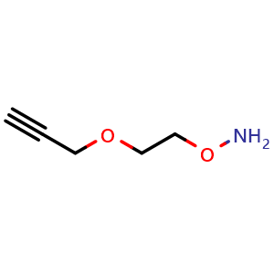 Chemical structure of Aminooxy-PEG1-propargyl , CAS 1895922-69-6, AChemBlock X196920