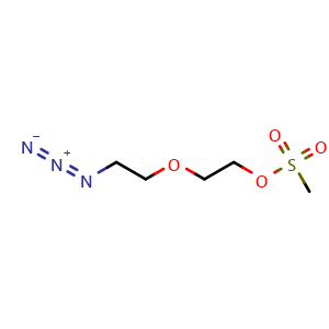 Chemical structure of Azide-PEG2-Ms , CAS 176520-23-3, AChemBlock X196926
