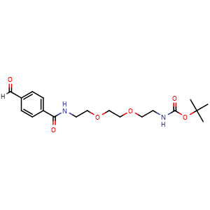 Chemical structure of Ald-Ph-PEG2-NH-Boc , CAS 1807503-90-7, AChemBlock X196934