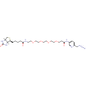 Chemical structure of Biotin-PEG4-Picolyl azide , CAS 2222687-71-8, AChemBlock X196935