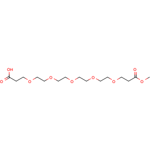 Chemical structure of acid-PEG5-mono-methyl ester , CAS 1309460-30-7, AChemBlock X196937