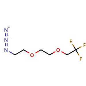 Chemical structure of 1,1,1-Trifluoroethyl-PEG2-azide , CAS 1835759-68-6, AChemBlock X196957