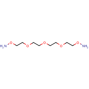 Chemical structure of Bis-aminooxy-PEG3 , CAS 98627-70-4, AChemBlock X196962