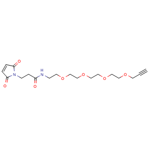 Chemical structure of Alkyne-PEG4-maleimide , CAS 1609651-90-2, AChemBlock X197009