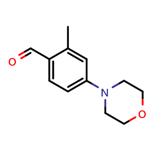 Chemical structure of 2-Methyl-4-(4-morpholinyl)benzaldehyde , CAS 736991-00-7, AChemBlock X197016