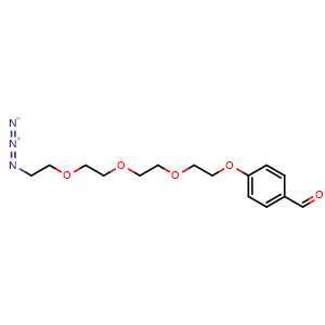 Chemical structure of Benzaldehyde-PEG4-azide , CAS 1151451-77-2, AChemBlock X197019