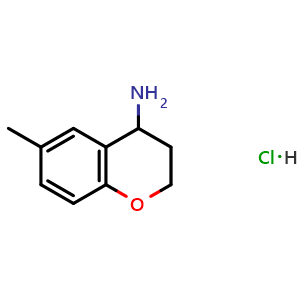 Chemical structure of 6-Methylchroman-4-amine hydrochloride , CAS 191608-11-4, AChemBlock X197039