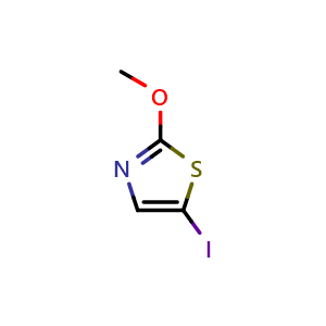 Chemical structure of 5-Iodo-2-methoxythiazole , CAS 2137792-51-7, AChemBlock X197041